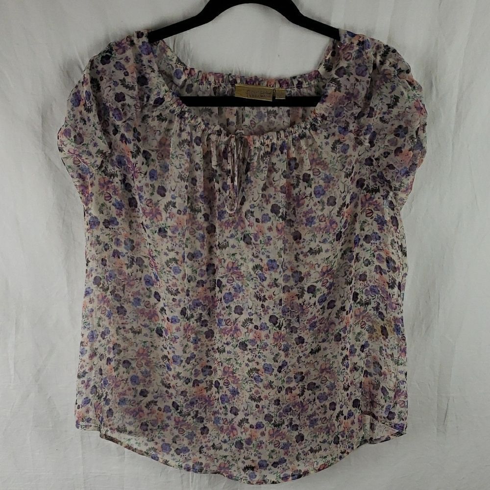 Princess Vera Wang XL Sheer Floral Top